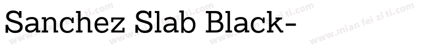 Sanchez Slab Black字体转换